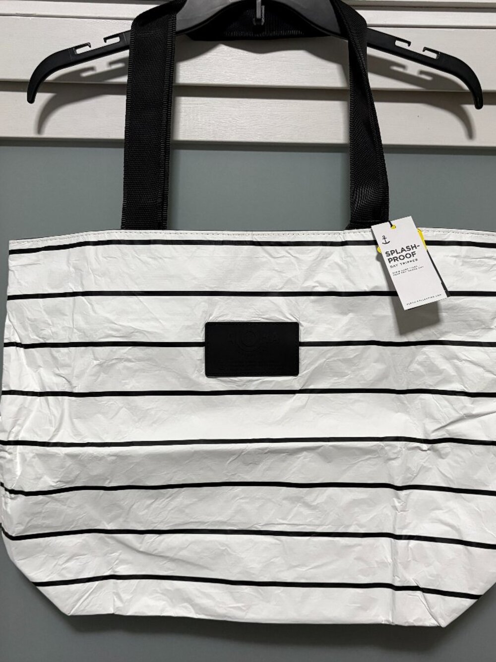 Aloha from Paradise 100% Splashproof Travel Beach Tote Bag White Black Stripe